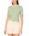 Vince Camuto Contrast Trim Short Sleeve Sweater