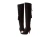 Vince Camuto Women Suede Leather Over The Knee Boots In Black In Black