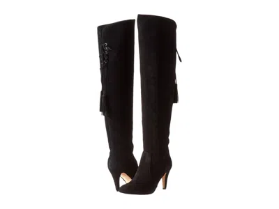 Vince Camuto Women Suede Leather Over The Knee Boots In Black