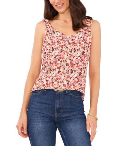 Vince Camuto Women's Sunset Ditsy Tank Brown Size X-large In Multi
