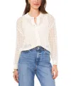 VINCE CAMUTO WOMEN'S TEXTURED MESH BUTTON BOMBER JACKET