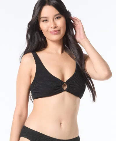 Vince Camuto Ring Bikini Top In Black