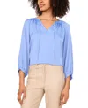 Vince Camuto Tie Neck Top In Blue