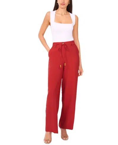 VINCE CAMUTO WOMEN'S TIED STRAIGHT-LEG TROUSERS