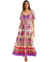 Vince Camuto Printed Tiered Maxi Dress In Multi