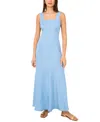 Vince Camuto Sleeveless Tiered Chambray Maxi Dress