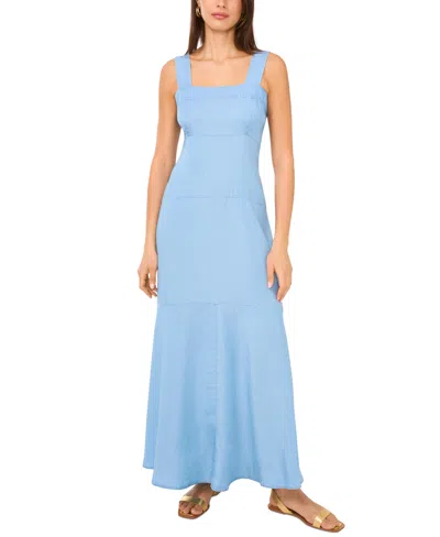 VINCE CAMUTO WOMEN'S SQUARE-NECK SMOCKED-BACK SLEEVELESS MAXI DRESS