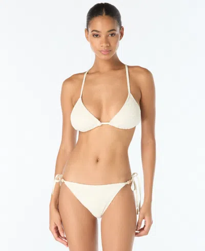 Vince Camuto Women's Triangle Halter Bikini Top In White