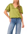 Vince Camuto Women's Tulip Sleeve Wrap Top In Green