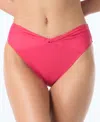 Vince Camuto Women's Twist-waist Mid-rise Bikini Bottoms In Pink