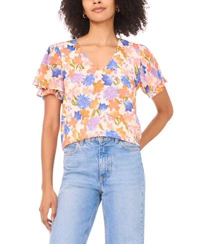 Vince Camuto Women's V-neck Blouse In Multi