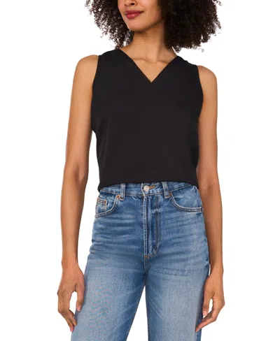 VINCE CAMUTO WOMEN'S V-NECK CROSSOVER SLEEVELESS TOP