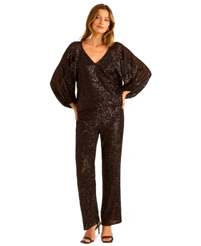 Vince Camuto Women's V-neck Pull-on Top In Brown