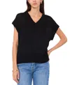 Vince Camuto Dropped-shoulder Top In Rich Black