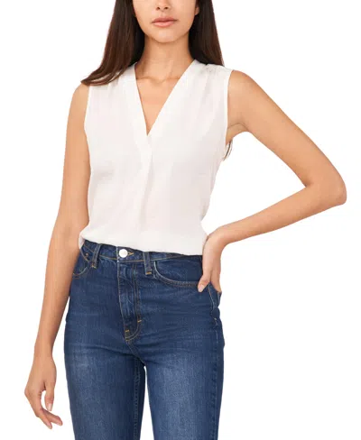 Vince Camuto Women's V-neck Sleeveless Top In New Ivory