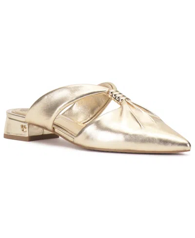 Vince Camuto Vanika Pointed Toe Mule In Gold