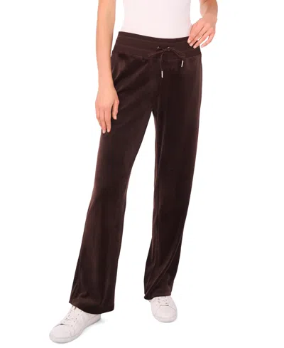 VINCE CAMUTO WOMEN'S VELOUR DRAWSTRING-WAIST STRAIGHT-LEG PANTS