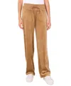 Vince Camuto Womens Velour Crystal Logo Hoodie Joggers In Camel