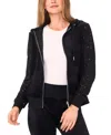 Vince Camuto Sequin Sleeve Hoodie In Black