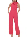 Shop Vince Camuto Women's Tie Neck Jumpsuit In Hot Pink