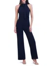 Vince Camuto Petite Signature Stretch Crepe Bow-neck Halter Jumpsuit In Navy