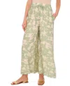 Vince Camuto Women's Vine-print Wide-leg Pull-on Pants In Green