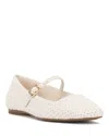 Vince Camuto Vinley Mary Jane Square Toe Flat In White