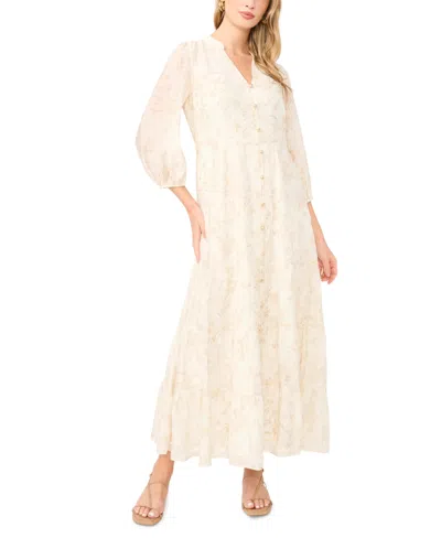 Vince Camuto Buttoned Maxi Dress In White