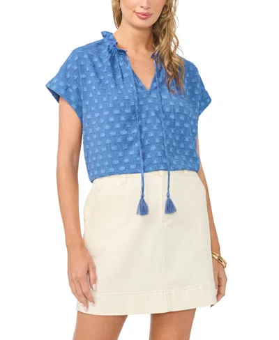Vince Camuto Women's V-neck Short-sleeve Top In Purple
