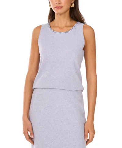 Vince Camuto Women's Whipstitched Sleeveless Sweater In Grey Skies