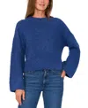 Vince Camuto Women's Wide Crewneck Flared-sleeve Sweater In Purple