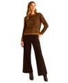 Vince Camuto Women's Wide Leg Center Seam Pants In Brown