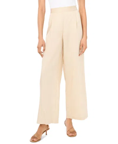 Vince Camuto Pleated Wide Leg Pants In Brown