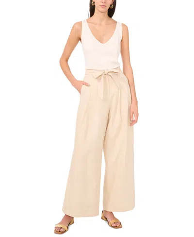 Vince Camuto Women's Wide-leg Waist-tie Pants In Gray