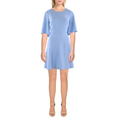 Vince Camuto Womens A-line Polyester Fit & Flare Dress In Blue