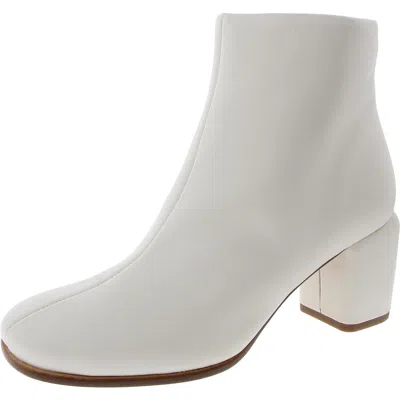 Vince Camuto Womens Block Heel Ankle Boots In White