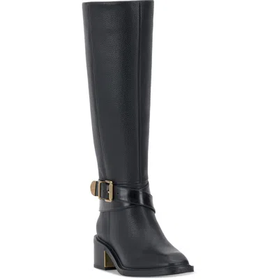 VINCE CAMUTO WOMENS BUCKLE LEATHER KNEE-HIGH BOOTS