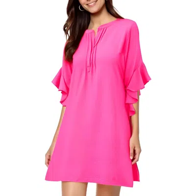 Vince Camuto Womens Button Front Knee Length Shift Dress