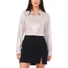 Vince Camuto Womens Collar Metallic Button-down Top In Multi
