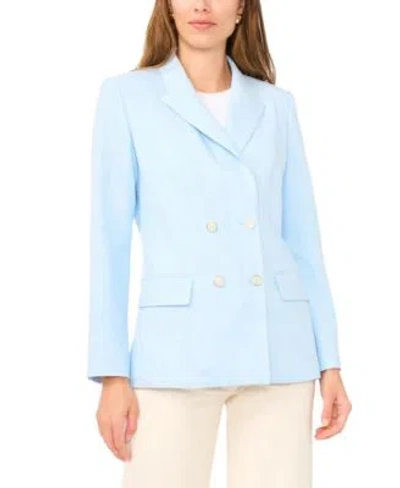 Vince Camuto Womens Collared Double Breasted Jacket In Blue