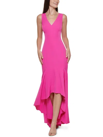 Vince Camuto Womens Crepe Maxi Fit & Flare Dress In Pink