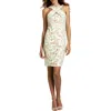 Vince Camuto Womens Criss-cross Lace Sheath Dress