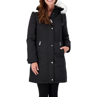 Vince Camuto Womens Down Warm Parka Coat In Black