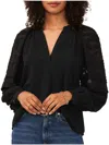 Vince Camuto Drop Shoulder V-neck Sweater In Black