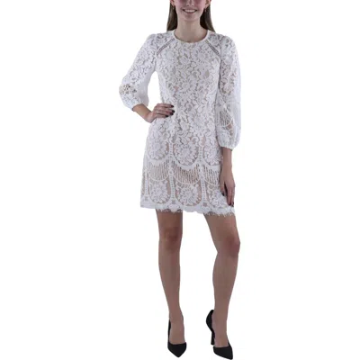 Vince Camuto Womens Eyelet Floral Shift Dress In Multi