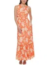 VINCE CAMUTO WOMENS FLORAL LONG MAXI DRESS