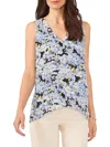Vince Camuto Womens Floral Print V-neck Blouse In Multi