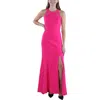 Vince Camuto Womens Halter Maxi Evening Dress In Pink