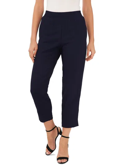 Vince Camuto Womens High Rise Cropped Straight Leg Pants In Blue