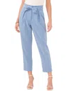 Vince Camuto Womens High Rise Pleated Paperbag Pants In Blue
